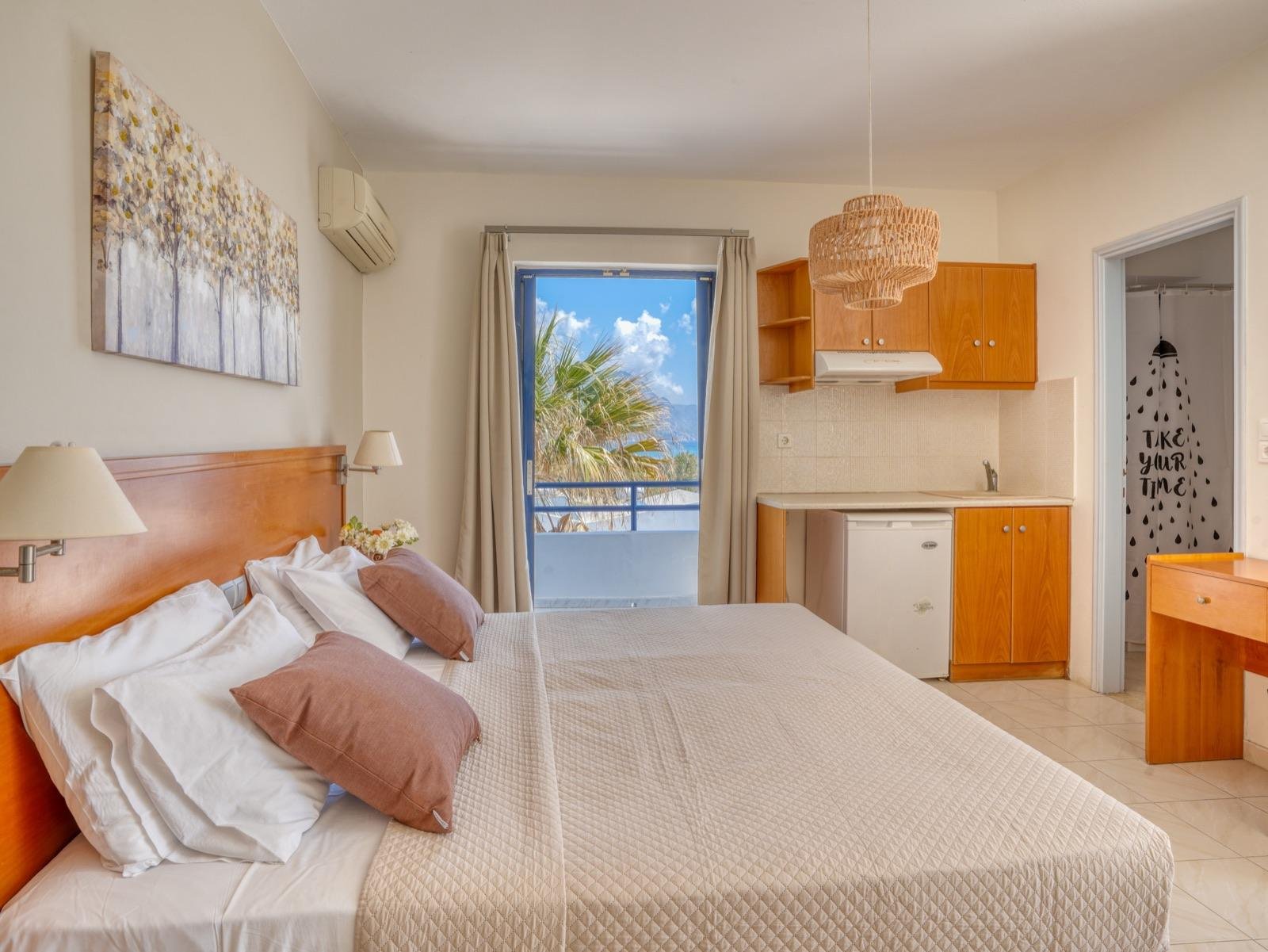 Studio with Sea View (For 3 Adults) at Philippos Studios & Apartments